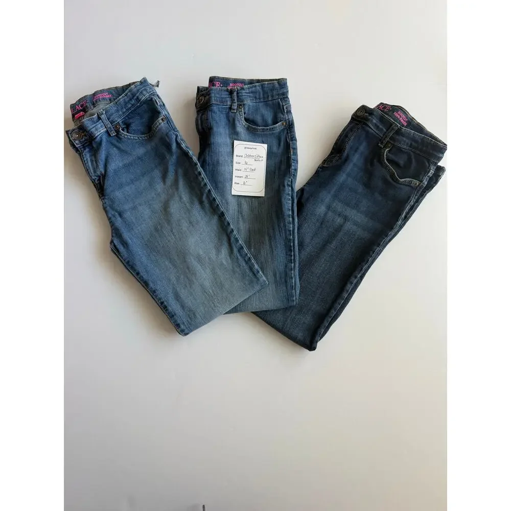 Children's Place Girls Bootcut Jeans Lot of 3 Size 16